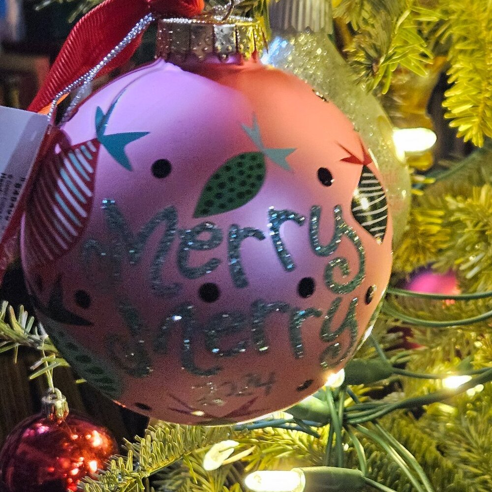 2024 Christmas Ball Ornament - Merry Christmas! - Dillard's a Coton Colors Ed